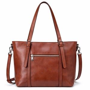 Bostanten Carol Women Briefcase Brown Laptop Shoulder Bag 15.6 “